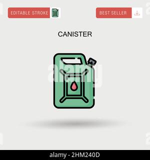 Canister Simple vector icon. Stock Vector