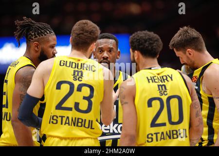 Milan, Italy, Italy. 3rd Feb, 2022. Italy, Milan, feb 3 2022: Pierre Dyshawn (Fenerbahce forward) time out in the 2nd quarter during basketball match A|X Armani Milan vs Fenerbahce Istanbul, EuroLeague 2021-2022 round25 (Credit Image: © Fabrizio Andrea Bertani/Pacific Press via ZUMA Press Wire) Stock Photo