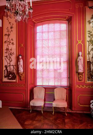 The Chinese Pavilion, interior, Drottningholm Palace Garden, Stockholm, Stockholm County, Sweden Stock Photo