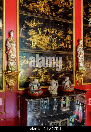 The Chinese Pavilion, interior, Drottningholm Palace Garden, Stockholm, Stockholm County, Sweden Stock Photo