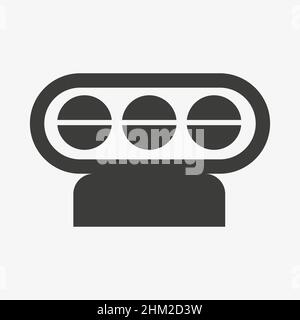 Supercharger blower black icon on white background Stock Vector