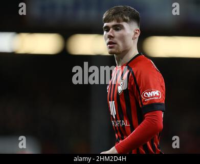 Bournemouth, England, 6th February 2022. Leif Davis of Bournemouth during the Emirates FA Cup match at the Vitality Stadium, Bournemouth. Picture credit should read: Paul Terry / Sportimage Credit: Sportimage/Alamy Live News Stock Photo