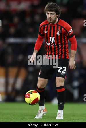 Bournemouth, England, 6th February 2022.  Ben Pearson of Bournemouth during the Emirates FA Cup match at the Vitality Stadium, Bournemouth. Picture credit should read: Paul Terry / Sportimage Credit: Sportimage/Alamy Live News Stock Photo