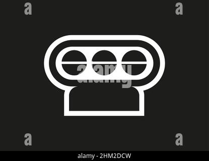 Super charger vector icon on black background Stock Vector