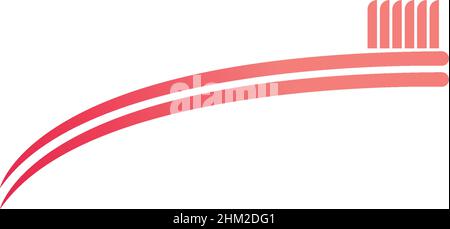 Toothbrush icon logo design template illustration vector Stock Vector