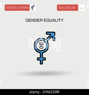 Gender equality Simple vector icon. Stock Vector