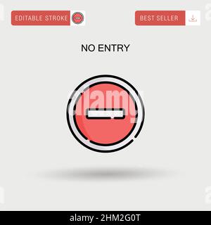 No entry Simple vector icon. Stock Vector