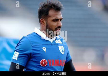 Tokyo, Japan. 5th Feb, 2022. Keagen Faria Rugby : 2022 Japan Rugby League One match between TOSHIBA BRAVE LUPUS TOKYO and SHIZUOKA BlueRevs at Komazawa Olympic Park Stadium in Tokyo, Japan . Credit: Naoki Nishimura/AFLO SPORT/Alamy Live News Stock Photo