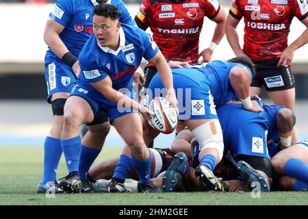 Tokyo, Japan. 5th Feb, 2022. Kohei Eguchi Rugby : 2022 Japan Rugby League One match between TOSHIBA BRAVE LUPUS TOKYO and SHIZUOKA BlueRevs at Komazawa Olympic Park Stadium in Tokyo, Japan . Credit: Naoki Nishimura/AFLO SPORT/Alamy Live News Stock Photo