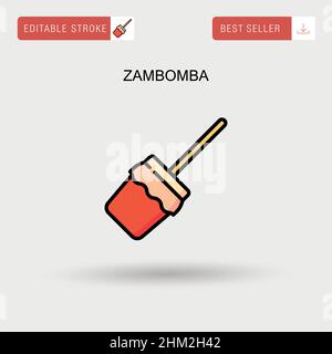 Zambomba Simple vector icon. Stock Vector