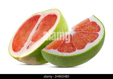 Pomelo or grapefriut isolated on white background Stock Photo