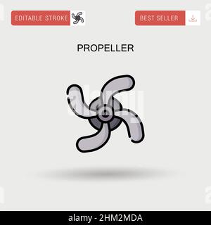 Propeller Simple vector icon. Stock Vector