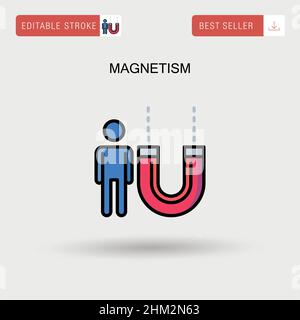 Magnetism Simple vector icon. Stock Vector