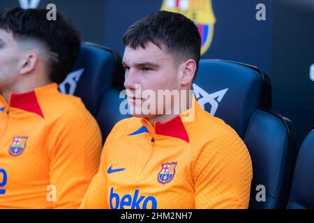 Barcelona, Spain. 6th February 2022 ; Nou Camp, Barcelona, Spain: La Liga football, FC Barcelona versus Atletico Madrid; Ferran Jutgla of FC Barcelona Credit: Action Plus Sports Images/Alamy Live News Stock Photo