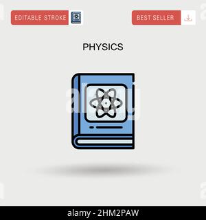 Physics Simple vector icon. Stock Vector