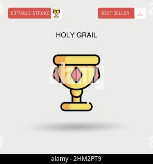 Holy grail Simple vector icon. Stock Vector