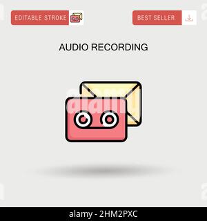 Audio recording Simple vector icon. Stock Vector
