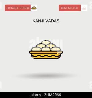 Kanji vadas outline vector icon. Thin line black kanji vadas icon, flat ...