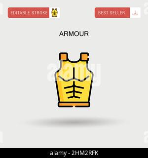 Armour Simple vector icon. Stock Vector