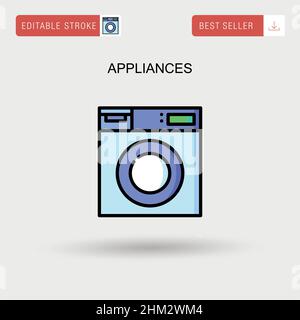 Appliances Simple vector icon. Stock Vector