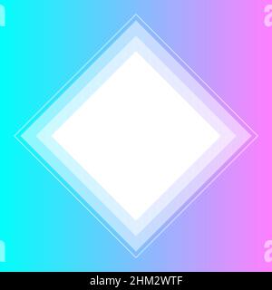 White square background wrapped in pastel colors Stock Vector