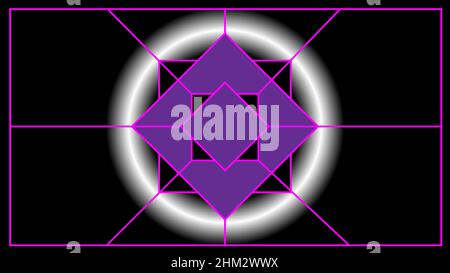 Black background wrapped with lines and rectangles design Stock Vector