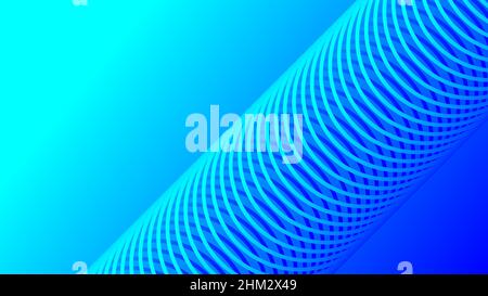 Blue background wrapped in wave line abstract design Stock Vector