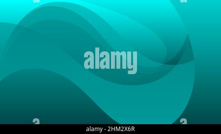 Dark green wave abstract background Stock Vector