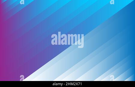 Flat style abstract straight line design in blue and purple color Stock Vector