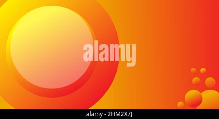 Orange background with abstract circle design Stock Vector