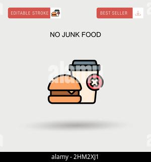 No junk food Simple vector icon. Stock Vector