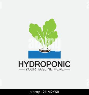 Hydroponic logo vector icon illustration design Stock Vector