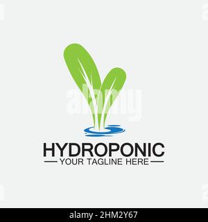 Hydroponic logo vector icon illustration design Stock Vector