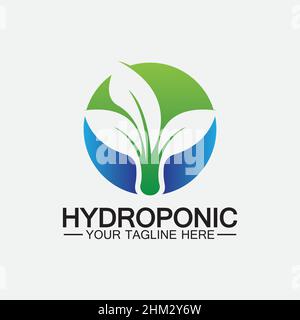 Hydroponic logo vector icon illustration design Stock Vector