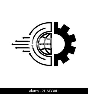 Abstract vector icon on the white, Illustration isolated for graphic and web design. Simple flat symbol. Stock Vector