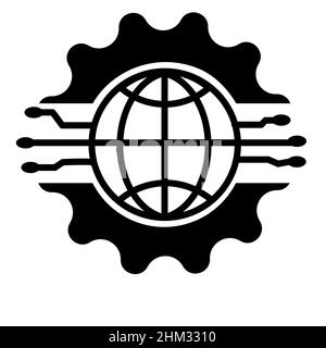 Abstract vector icon on the white, Illustration isolated for graphic and web design. Simple flat symbol. Stock Vector