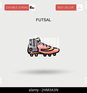 Futsal Simple vector icon. Stock Vector