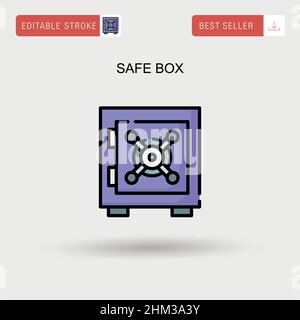 Safe box Simple vector icon. Stock Vector