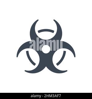 Biological Hazard related vector glyph icon Stock Vector