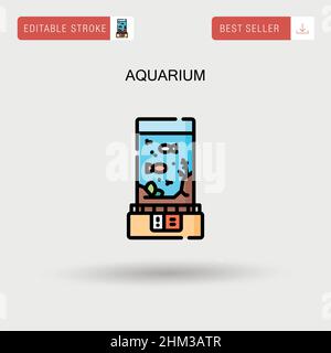 Aquarium Simple vector icon. Stock Vector