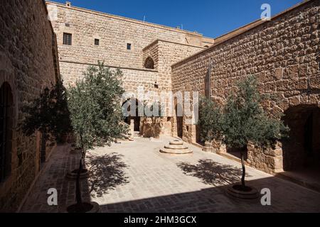 Midyat, Mardin, Turkey - October 15 2017: The Monastery of Mor Gabriel (Saint Gabriel,Deyrulumur, Assyrian Orthodox), Mardin Province of Turkey Stock Photo