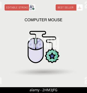 Computer mouse Simple vector icon. Stock Vector