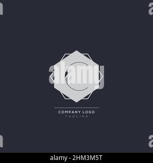 C logo design concept with background. Initial based creative minimal monogram icon letter. Modern luxury alphabet vector design. Stock Vector