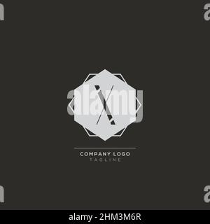 X logo design concept with background. Initial based creative minimal monogram icon letter. Modern luxury alphabet vector design. Stock Vector