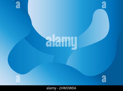 Blue abstract background with wave design Stock Vector