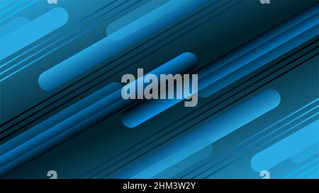 Black blue abstract background with straight line pattern design Stock Vector