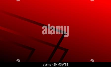 Gradient black red abstract background with straight lines Stock Vector