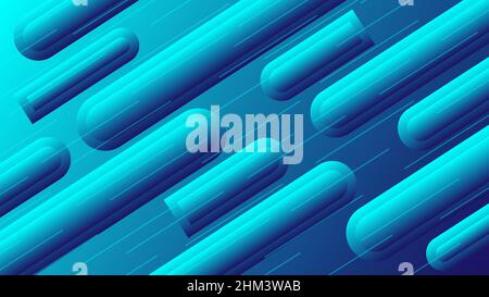 Blue abstract background with straight line pattern design Stock Vector