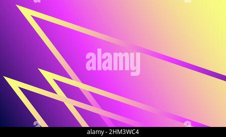 Gradient purple yellow abstract background with straight lines Stock Vector