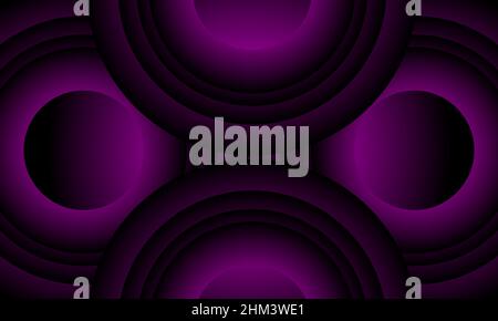 Black purple abstract background with luxury circle design Stock Vector